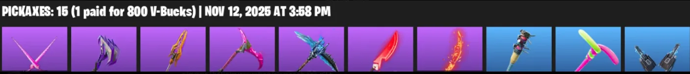 F1342 Ragnarok, Doctor Strange, 19 Skins, 15 Pickaxes, 450 VPapels, Recent Purchases